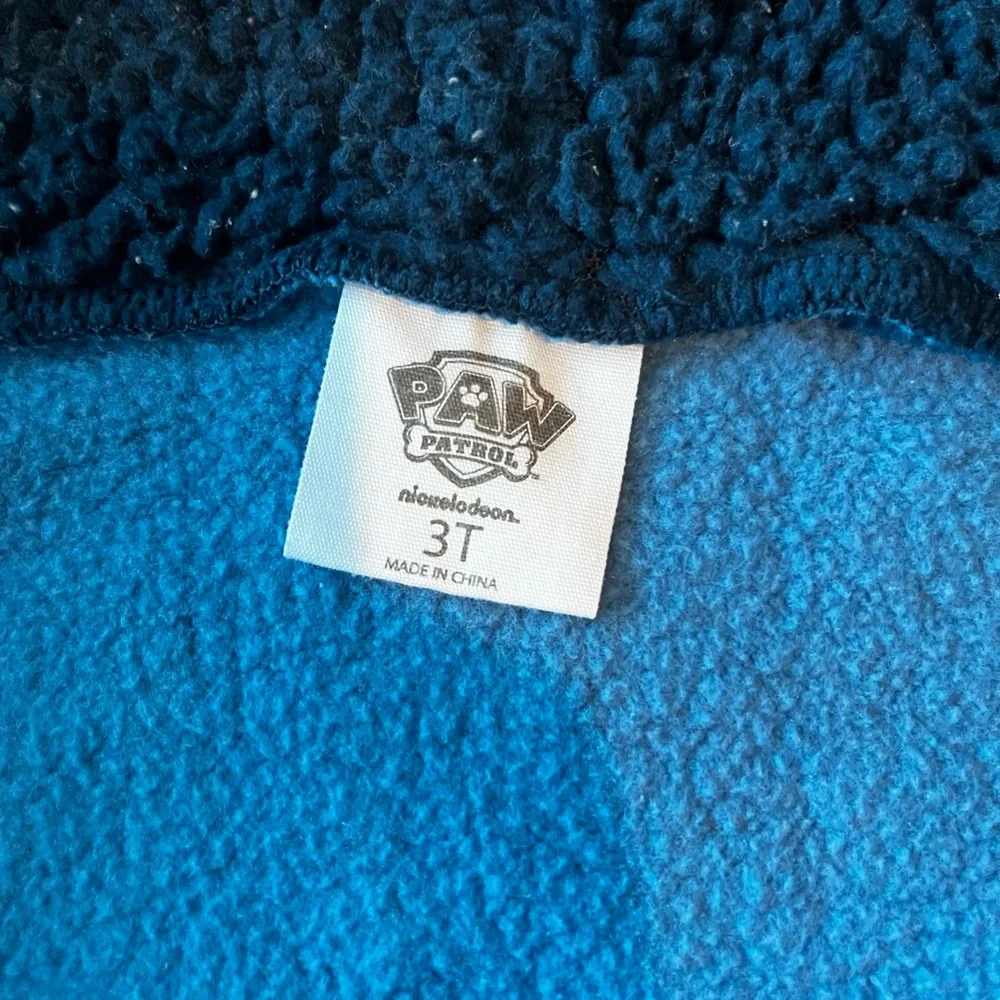 Paw Patrol Chase Zip Up Hoodie Jacket Toddler Boy - Size 3T - Blue Grey - Picture 5 of 7